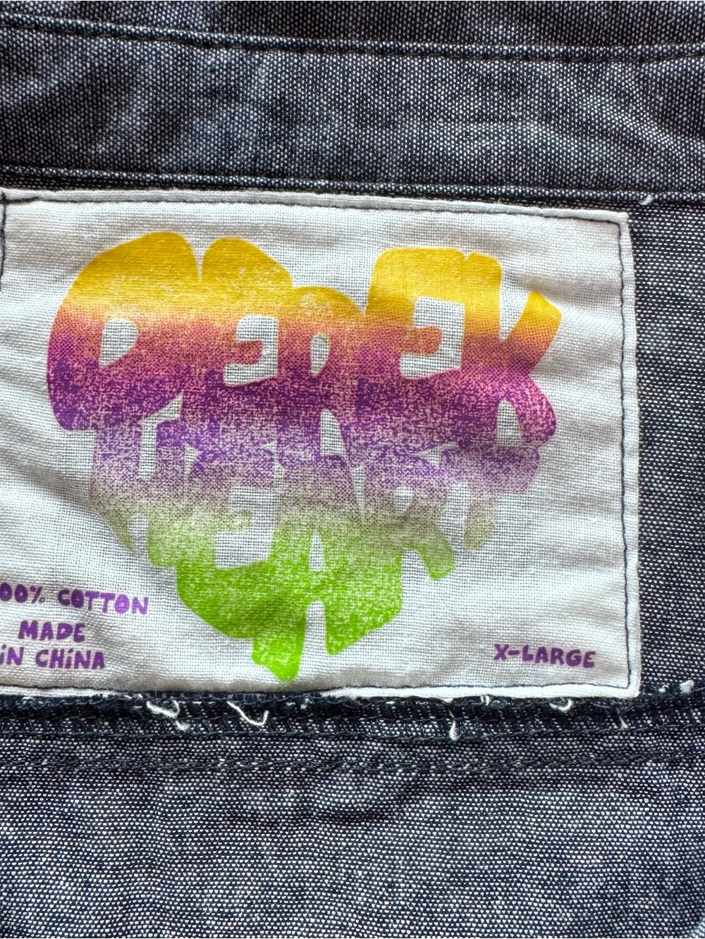Derek Heart Rhinestone Chambray Shirt XL - Picture 10 of 11